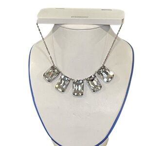 Crystallized by Swarovski Elegant Silver Necklace with Crystal Accents